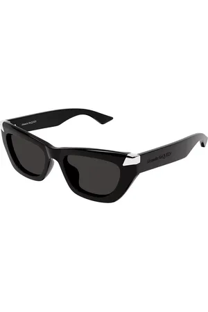 Alexander McQueen AM0440SA Vestibilità Orientale 001 Occhiali da Sole Neri per Donna