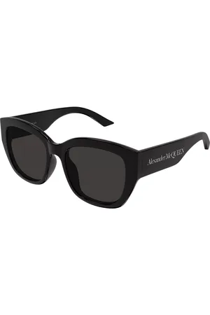 Alexander McQueen AM0451SA Vestibilità Orientale 001 Occhiali da Sole Neri per Donna