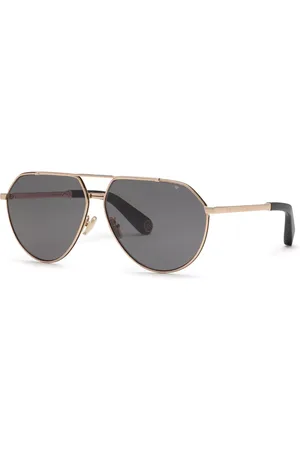 Philipp Plein SPP007V 302F Occhiali da Sole Oro per Uomo