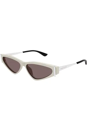 Alexander McQueen AM0493S 004 Occhiali da Sole Bianchi per Donna