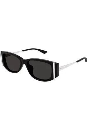 Alexander McQueen AM0494SA Vestibilità Orientale 001 Occhiali da Sole Neri per Donna