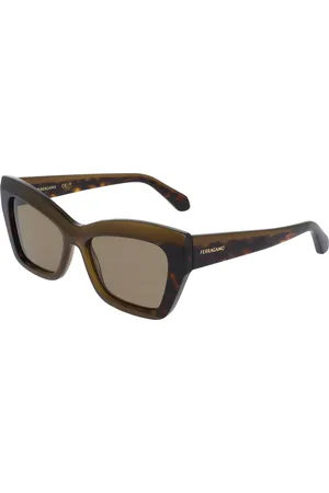 Salvatore Ferragamo SF2065S 338 Occhiali da Sole Marroni per Donna