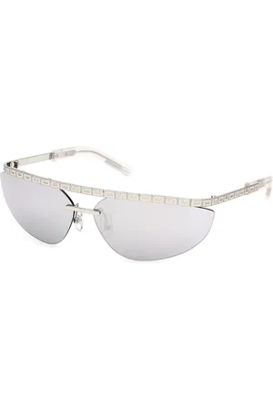 GCDS GD0051 16C Occhiali da Sole Argentati per Uomo