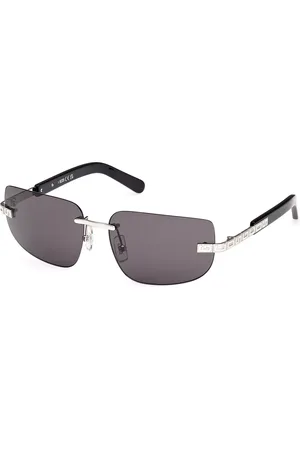 GCDS GD0052 16A Occhiali da Sole Argentati per Uomo