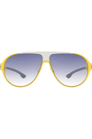 Ic! Berlin IC0002 Carson Acid Gialli-Pearl Mesh Occhiali da Sole Gialli per Uomo