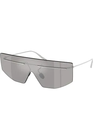 Prada PR B55S 1BC60N Occhiali da Sole Argentati per Uomo