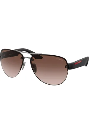 Prada PS55YS Vestibilità Orientale 5AV02P Occhiali da Sole Gunmetal per Uomo