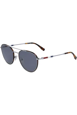 Lacoste L102SNDP 045 Occhiali da Sole Argentati per Uomo