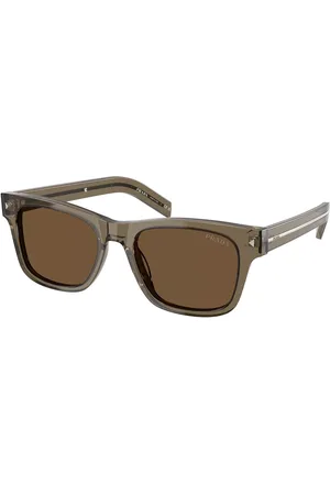 Prada PR A17SF Vestibilità Orientale 18T70F Occhiali da Sole Marroni per Uomo