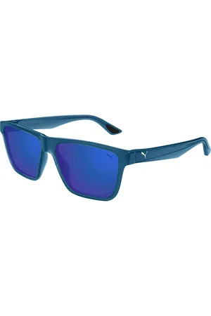 PUMA PU0484S Polarized 004 Occhiali da Sole Blu per Uomo