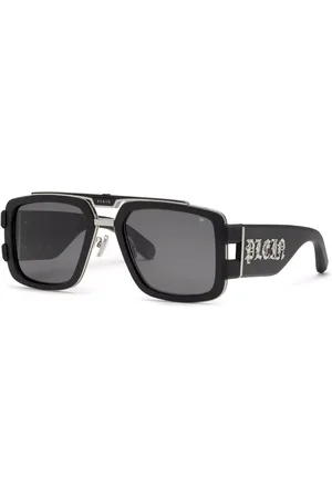 Philipp Plein SPP128V 0K07 Occhiali da Sole Neri per Uomo