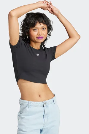 adidas Essentials Rib T-Shirt donna T-shirts e polo taglia XS Abbigliamento