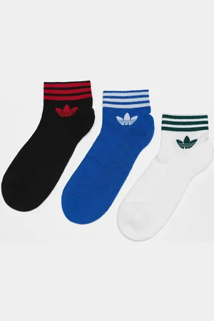 adidas Calze Ankle adicolor Trefoil (3 Pack) unisex Calzini taglia 35-38 Abbigliamento