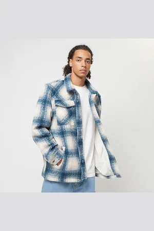 smoke rise Plaid Flannel Overshirt uomo Giacche mezza stagione taglia S Abbigliamento