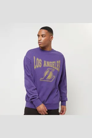 New Era NBA Washed Crew Los Angeles Lakers uomo Felpe con cappuccio e felpe taglia S Abbigliamento