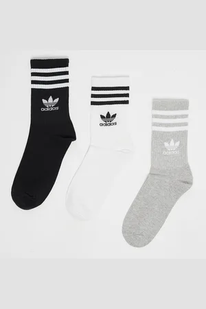 adidas Adicolor Crew Calze (3 Pack) unisex Calzini taglia 40-42 Abbigliamento