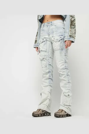 smoke rise High Stacked Side Pinching donna Pantaloni taglia S Abbigliamento