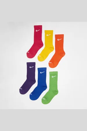 Nike 6 PACK - Dri-Fit Performance Basic Crew unisex Calzini taglia 5Y-7Y Abbigliamento