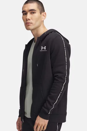 Under Armour UA Icon Fleece FZ Taping black uomo Felpe con cappuccio e felpe taglia S Abbigliamento