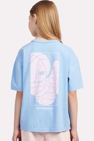 New Balance Hoops Court Graphic Tee unisex T-shirts e polo taglia 134 Abbigliamento