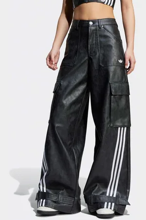 adidas Pantaloni Wide-Leg in Ecopelle donna Cargo taglia 25 Abbigliamento
