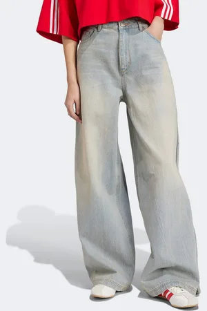 adidas Jeans a Gamba Larga donna Pantaloni taglia 25 Abbigliamento
