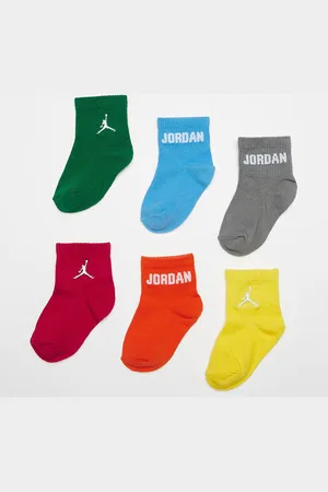 Jordan 6 PACK - Everyday Essential Ankle Socks unisex Calzini taglia 12M-24M Abbigliamento