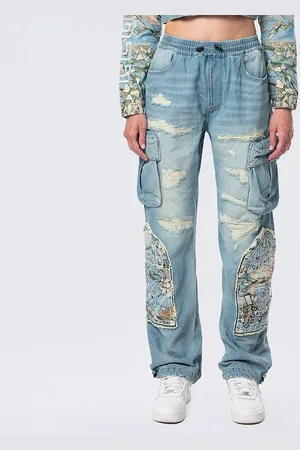 smoke rise Straight Tapestry Jeans donna Pantaloni taglia XS Abbigliamento