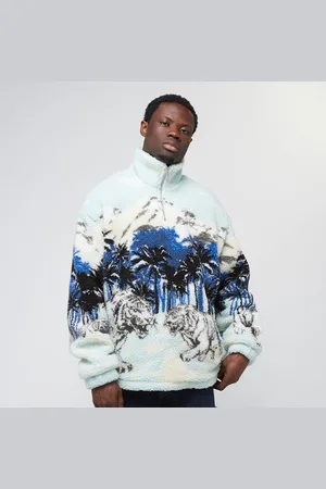 Karl Kani Metal Signature Ice Tiger Teddy Troyer uomo Felpe con cappuccio e felpe taglia S Abbigliamento