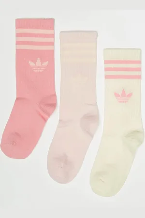 adidas Adicolor Crew Calze (3 Pack) unisex Calzini taglia 22-24 Abbigliamento