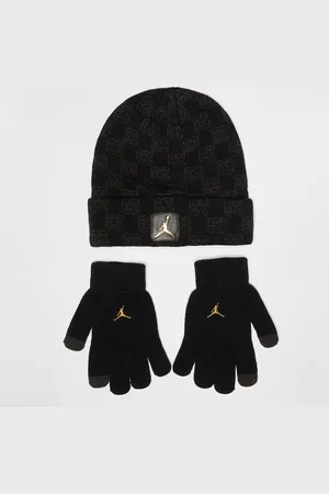 Nike JAN MONOGRAM BEANIE SET black unisex Berreti taglia 8Y-20Y Accessori