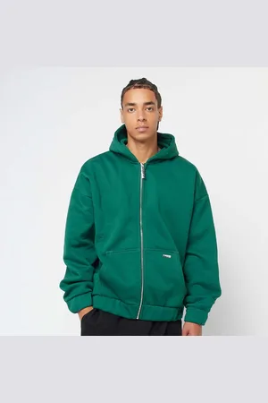 Dropsize Oversize Metal Patch Zip Hoodie, di , Felpe con cappuccio e felpe, in