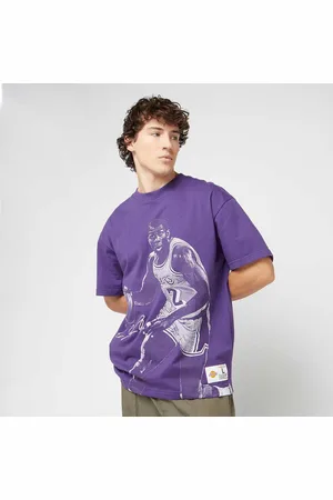 Mitchell & Ness NBA LA Lakers Ultimate Player Vintage Logo Tee Magic Johnson uomo T-shirts e polo taglia S Abbigliamento