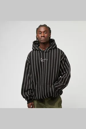 Karl Kani Signature Logo Pinstripe Oversized Hoodie uomo Felpe con cappuccio e felpe taglia XS Abbigliamento