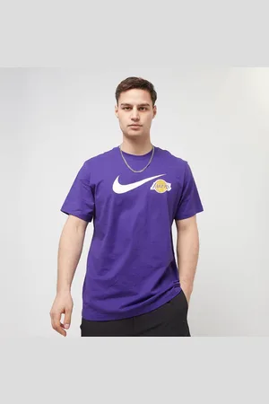 Nike NBA Los Angeles Lakers Essential Swoosh Shortsleeve Tee uomo T-shirts e polo taglia S Abbigliamento