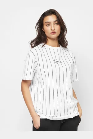 Karl Kani Small Signature Essential Pinstripe OS Tee donna T-shirts e polo taglia XS Abbigliamento