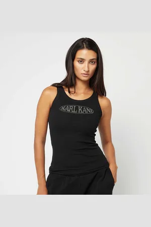 Karl Kani Woven Signature Rhinestone Rib Tank donna Top taglia XS Abbigliamento