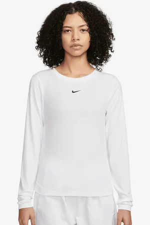 Nike Sportswear Essential Rib Longsleeve Mod Crop Top donna Maniche Lunghe taglia XS Abbigliamento