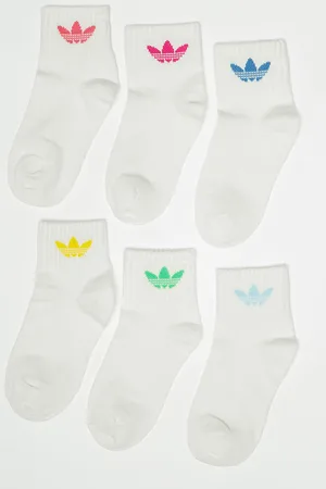 adidas Calze Ankle adicolor Trefoil Kids (6 Pack) unisex Calzini taglia 22-24 Abbigliamento