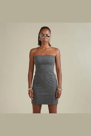 SNIPES Faux Leather Bandeau Mini Dress donna Abiti e gonne taglia XS Abbigliamento