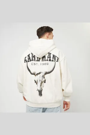 Karl Kani Chest Signature Os Heavy Sweat Full Zip Skull Hoodie uomo Felpe con cappuccio e felpe taglia S Abbigliamento