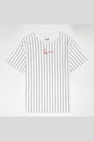 Karl Kani Small Signature Essential Pinstripe Tee Junior unisex T-shirts e polo taglia 110/116 Abbigliamento