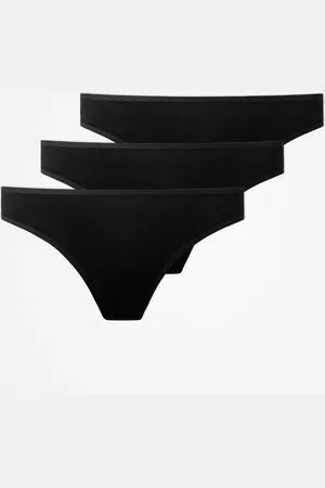 Snocks Infradito taglia XS in nero confezione da 3 biancheria intima da donna in cotone biologico di