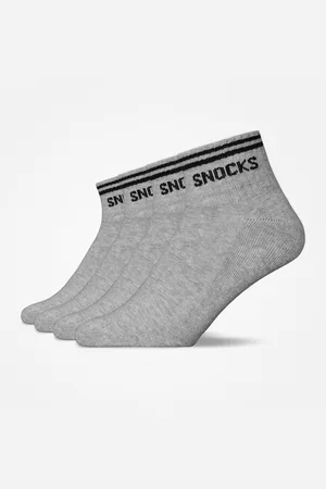 Snocks Calzini da sneaker retrò nelle taglie 35 38 in grigio confezione da 4 calzini unisex in cotone biologico di