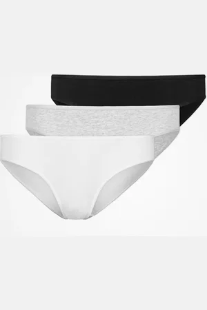 Snocks Slip da donna taglia S in bianco/grigio chiaro/nero confezione da 3 slip da donna in cotone biologico di