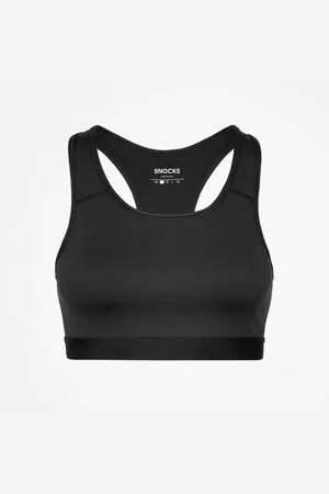 Snocks Reggiseno sportivo taglia XS in nero confezione da 1 top da donna in poliestere riciclato di