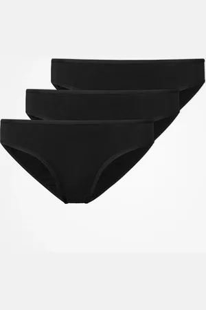 Snocks Slip da donna taglia XS in nero confezione da 3 biancheria intima da donna in cotone biologico di