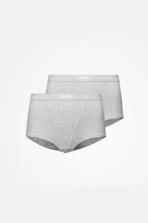 Snocks Mutandine retrò taglia S in grigio confezione da 2 biancheria intima da donna in cotone biologico di