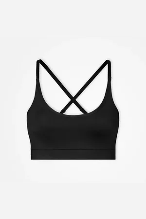 Snocks Reggiseno sportivo X Back nella taglia XS in nero confezione da 1 top da donna realizzato in poliestere riciclato di