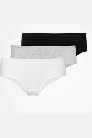 Snocks Mutandine hipster taglia XS in bianco/grigio chiaro/nero confezione da 3 biancheria intima da donna in cotone biologico di